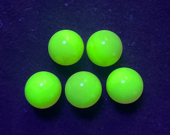 Fenton Uranium Burmese 5pc Marbles