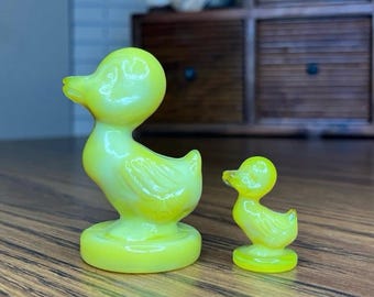 フェントン グラス ハンドペイント ガラス アヒルの置物 ペーパー