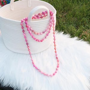 Pure Silk Necklace- Mulberry Wood & Silk Necklace - A Unique Gift for Women