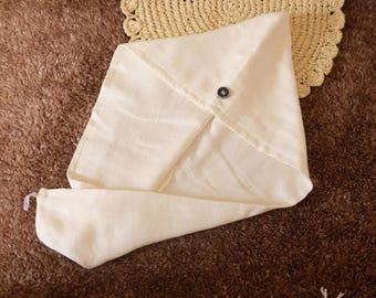Luxury Mulberry Silk Hair Towel Wrap - Soft, Absorbent, Prevents Hair Loss