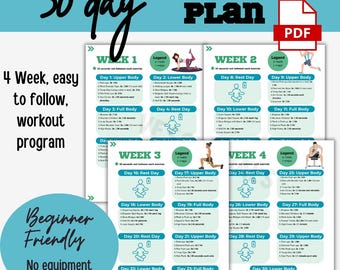 30 Day Workout Plan No Equipment Home Fitness Guide Full Body