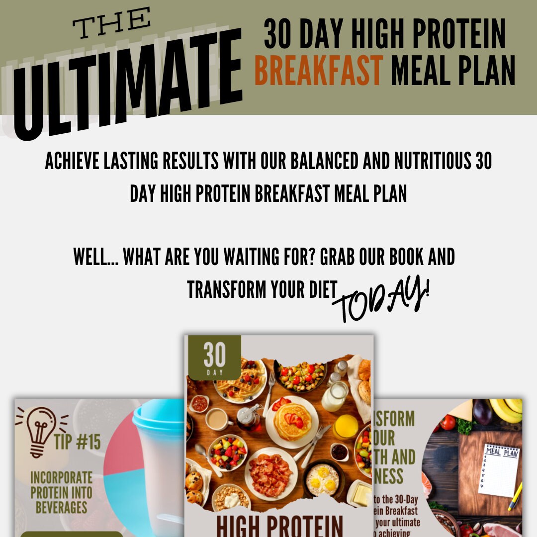 30 Day High Protein Recipe Meal Plan Book | Healthy Weight Loss ...