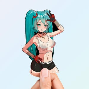Hatsune Miku Mechanic Vinyl Decal Anime Sticker JDM Peeker