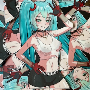 Hatsune Miku Mechanic Vinyldekal Anime-klistermärke JDM Peeker