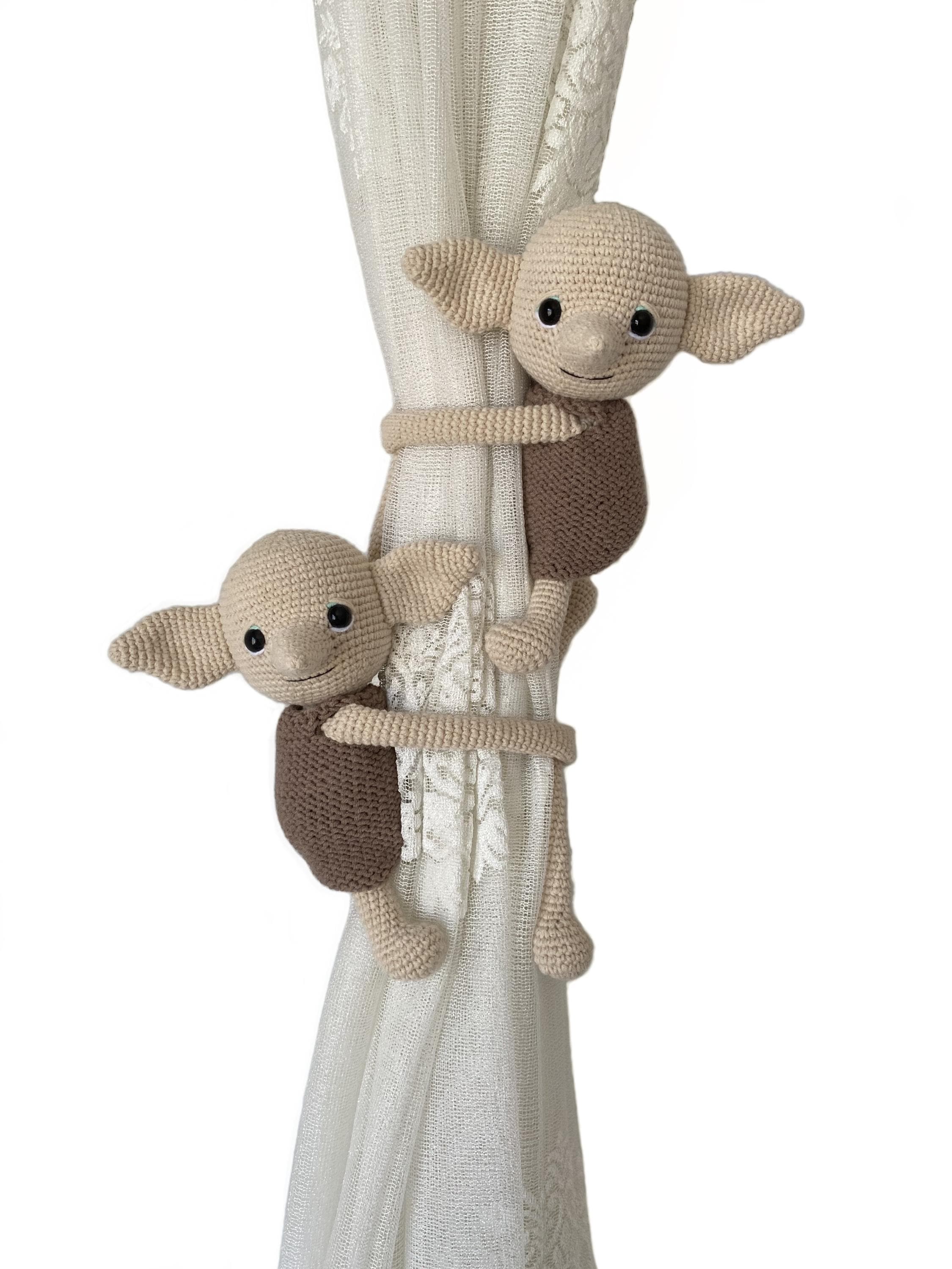 Elf Wizard Tie Back Holder, House Elf Curtain Tie Back Holder, Dobby hp Themed Decor, Kids Room Nursery Decor, Babyshower Expecting Mom Gift