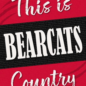 University of Cincinnati Bearcats 12x6&quot; Poster