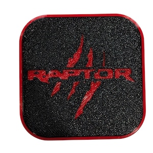 New * Raptor Trailer Hitch Receiver Cover | 3D Printed for your Raptor Truck 2in Receiver | Unique Design Accessory