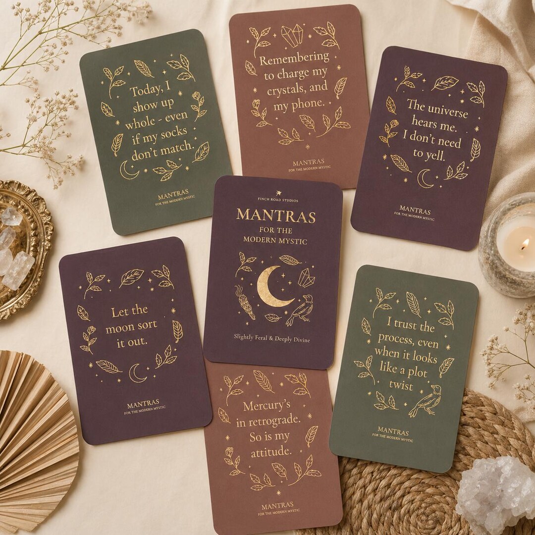 Modern Mystic Mantra Card Deck: Cheeky Spiritual Affirmations - Etsy