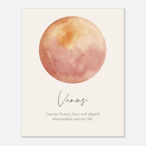 Venus Heiliger Raum Manifestation Karte | Liebe & Anziehung | 13x20cm und 20x20cm Wandkunst