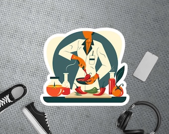 Let's Make Some Hot Sauce - kiss cut sticker | 3x3 | 4x4 | hot sauce | gift idea | food lover