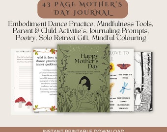 Mothers Day & Motherhood Healing Journal (for all seasons) Gift Mom Notebook Mother Mama Planner Mothers Day Gift Journaling Mindfulness