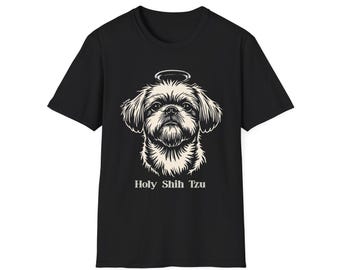 Camiseta con el juego de palabras "Holy Shih Tzu Dog" / Camiseta para amantes de los perros
