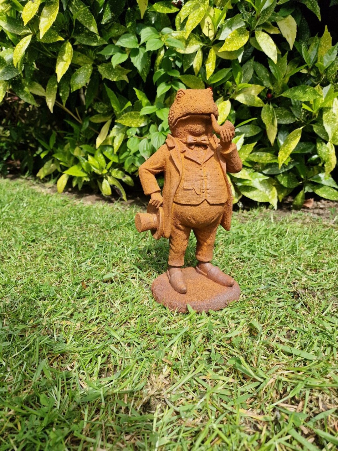 Mr Toad Wind in the Willows Cold Cast Iron Rusty Art Garden Outdoor ...