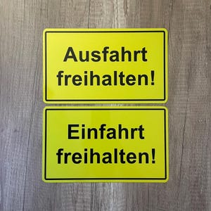 Exit / entrance sign - metal sign 25x 15 cm / metal sign for indoor & outdoor use - no parking sign