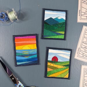 a Tiny Glimpse FPP Micro Quilt Pattern, Single Section Foundation Paper Piecing, Iron On Patches, by Summer Sleet