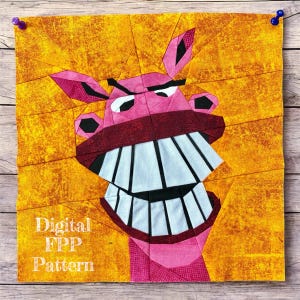 10" & 12" FPP King's Guard Funny Horse Quilt Block Pattern: Foundation Paper Piecing (PDF Download)