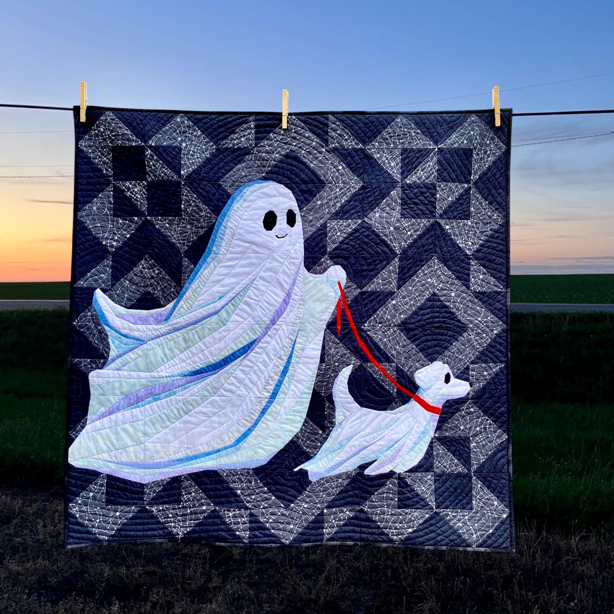 On a Midnight Stroll Ghost FPP Quilt Pattern: Foundation Paper