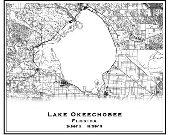 1958 Nautical Map of Lake Okeechobee - Il 340x270.5859561789 2c40 