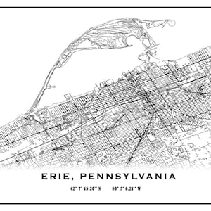 Erie Pennsylvania-kaart