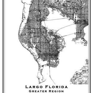 Largo Florida Großregion Karte