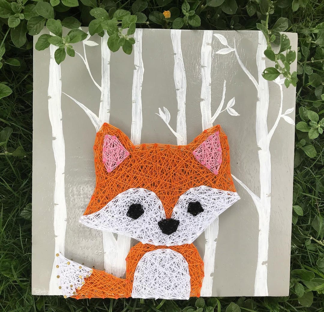 Custom Woodland Animal String Art | Nursery Wall Decor, Kids Room Sign ...