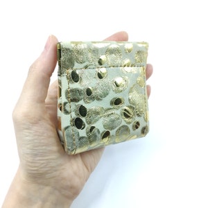 Bolsa de moedas de couro real, bolsa de moedas, carteira de moedas de aperto, mini bolsa de joias de viagem, estojo para fones de ouvido