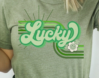 Camiseta retro irlandesa de la suerte, camiseta del Día de San Patricio