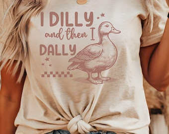 Retro Duck Meme Shirt, Funny Dilly Dallying Tee