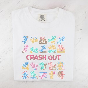Funny crash out shirt featuring Gen Z slang and TikTok-inspired humor. Perfect gift for teens, middle schoolers, or gaming enthusiasts. Trendy, sarcastic graphic tee with comfortable fabric, ideal for birthdays, lounging, or school style.