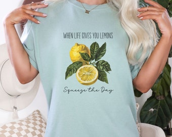 Lemon Graphic T-Shirt: Farmers Market Tee, Cottagecore Style