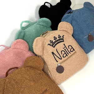 Sac à dos pour enfant peluche - Sac à dos personnalisé - Sac à dos maternelle - Sac à dos crèche