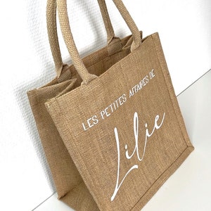 Sac en toile de jute personnalisé - Sac cabas personnalisé - Sac cabas