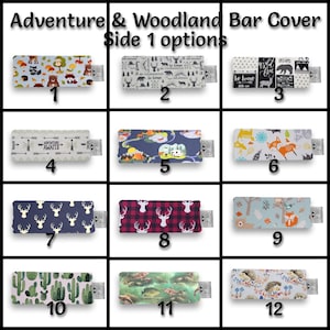 Funda personalizada para barra de pie equino con diseño de bosque, acolchado de 1/2", reversible, de algodón, lavable, se adapta a todo tipo de aparatos ortopédicos.