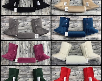 Clubfoot Boot Covers, SUEDE + FLEECE, Warm, Durable, Washable, fits all brace types, multiple color options. Review description