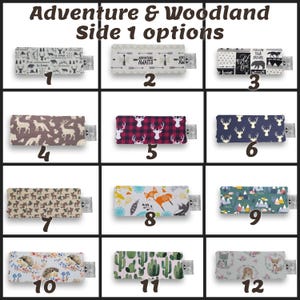 Funda de barra para pie zambo personalizada Adventure Woodland, acolchado de 1/2", reversible, de algodón, lavable