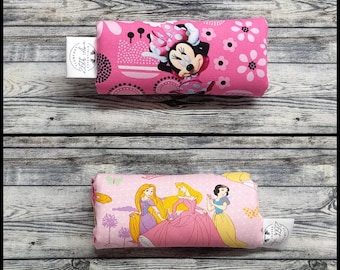 Clubfoot Bar Cover Reversible Cute Pink Mouse & Princesses, half inch padding, fits any brace type, washable, durable