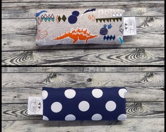Clubfoot Bar Cover Reversible Dinos & Dots, half inch padding, fits any brace type, washable, durable