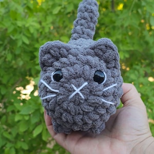 Crochet Loaf Cats and Kittens, Two Sizes, Made to Order, Handmade Plushie Stuffed Animal
