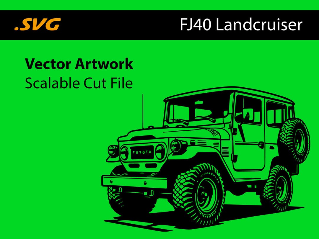 FJ40 Toyota Landcruiser 1970s Vector Artwork Cut File SVG - Etsy