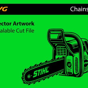 Stihl Kettensäge SVG Vektorschnittdatei