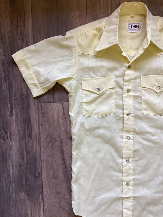 Lee Authentic Western Snap button yellow shirt - image 3