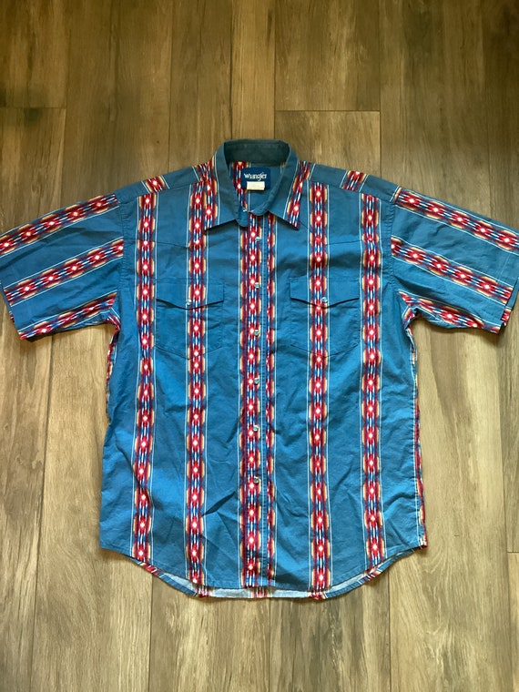 Wrangler snap button up western style shirt