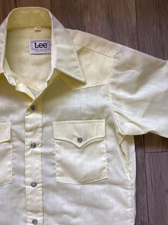 Lee Authentic Western Snap button yellow shirt - image 4