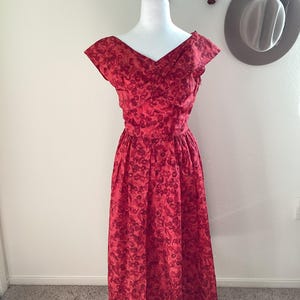 Vintage 1950s Red Gown