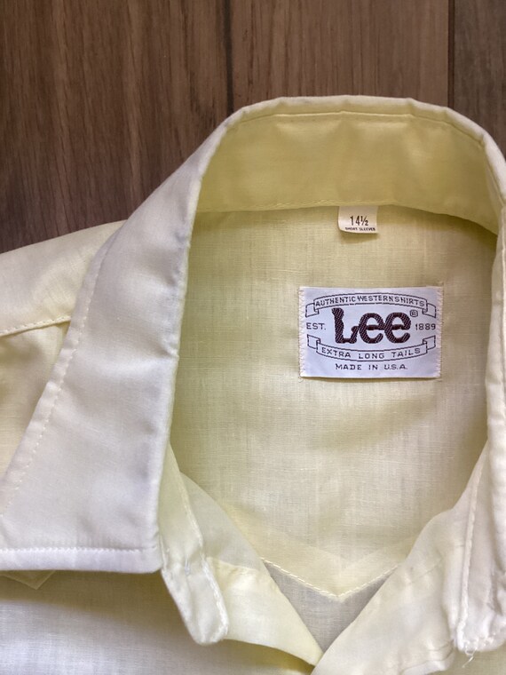 Lee Authentic Western Snap button yellow shirt - image 2
