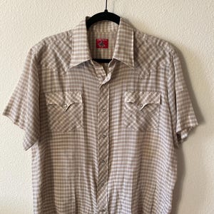 Vintage western pearl snap button up