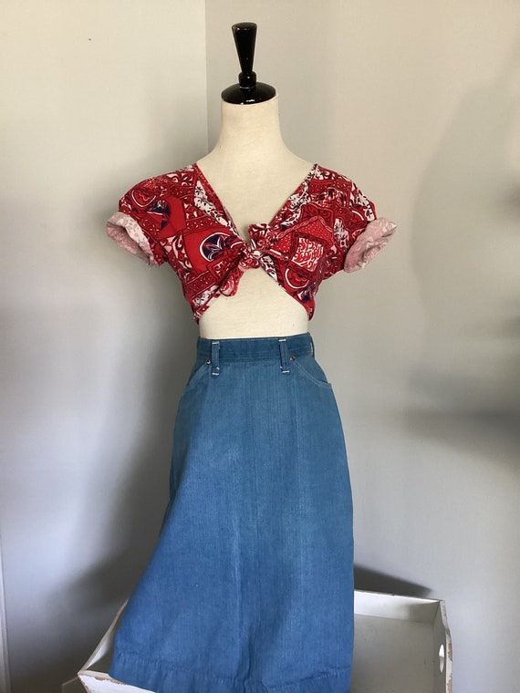 Vintage Wrangler Blue Denim Skirt