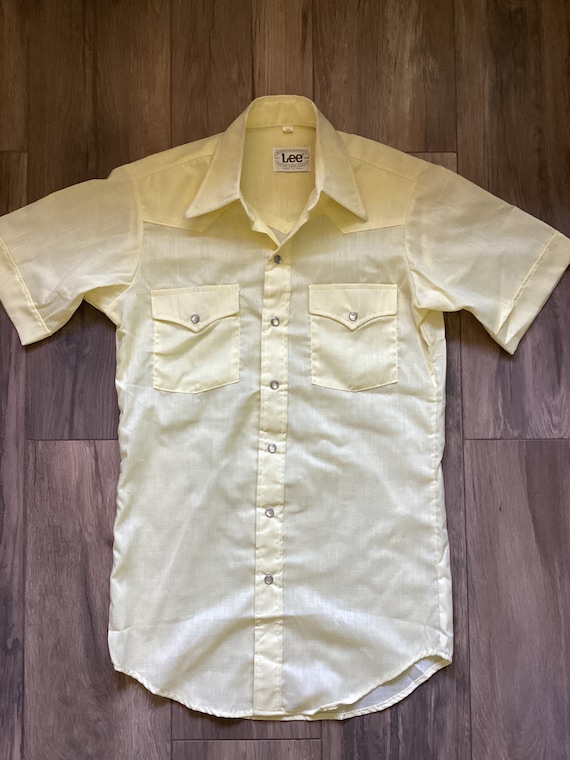 Lee Authentic Western Snap button yellow shirt - image 1