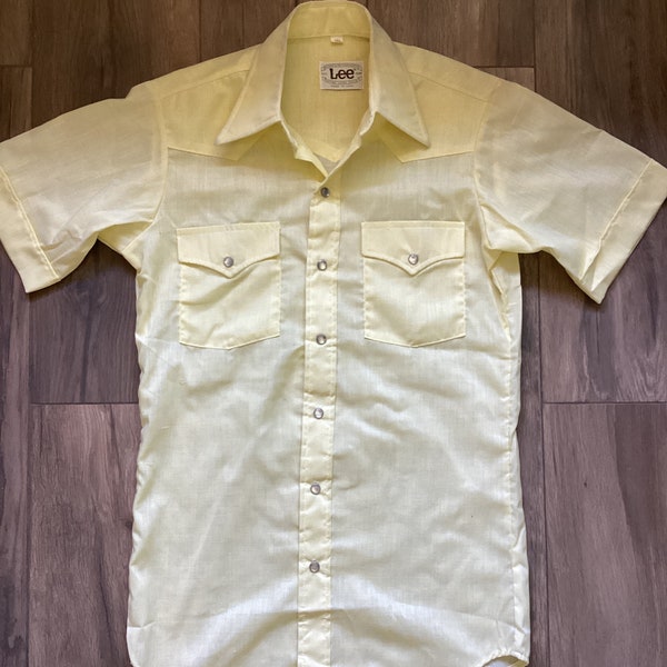 Lee Authentic Western Snap button yellow shirt