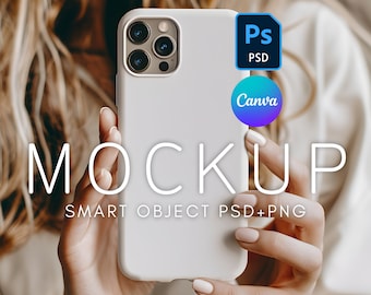 iPhone 15 Pro Max Case Mockup, iPhone Case Template, PSD Mockup, Canva Phone Mockup, Mockup for Phone, Phone Case Mockup, Smart Object Layer